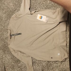 Vuori Prono Performance Crew Sweatshirt - Beige/Dark Salt Heather XL